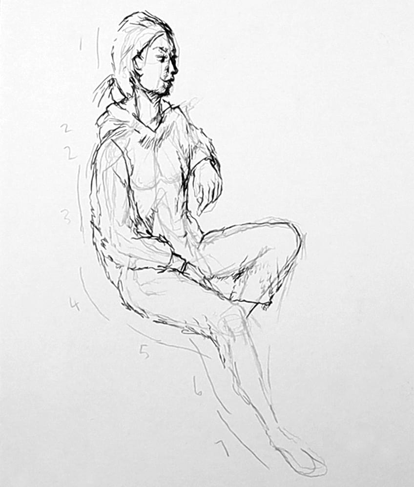 person drawing 36