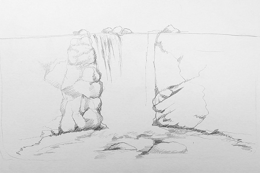 waterfall drawing 11