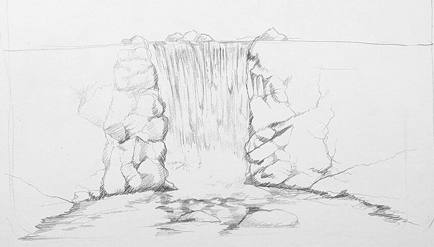 waterfall drawing 15