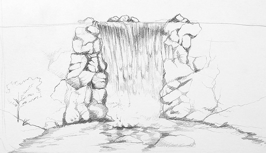 waterfall drawing 19