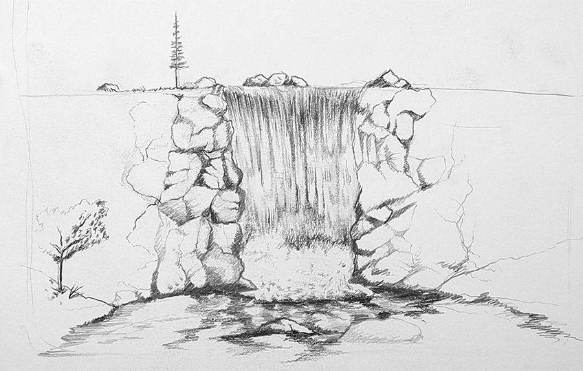 waterfall drawing 21