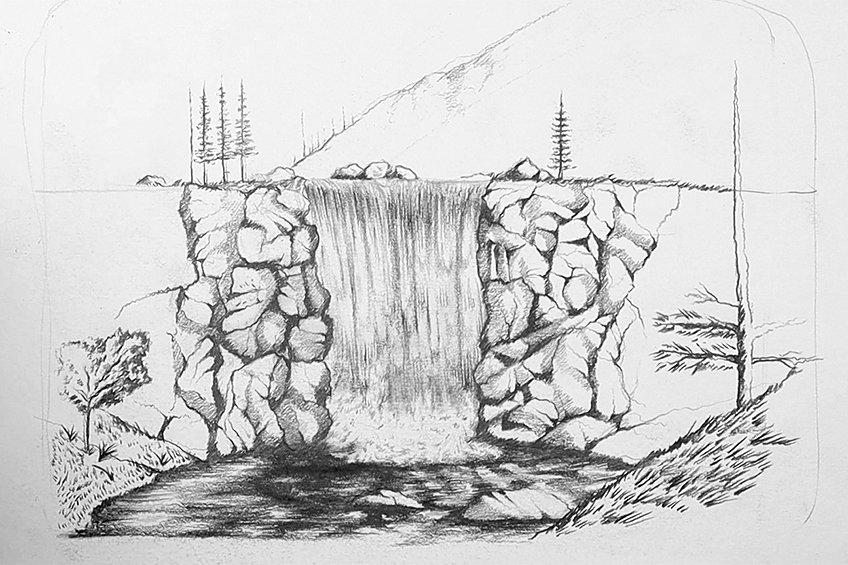 waterfall drawing 28
