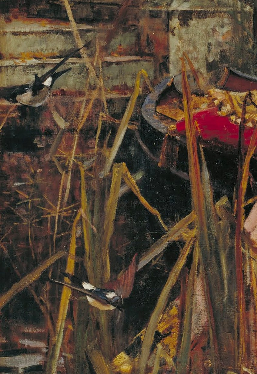 Details in the Lady of Shalott Painting