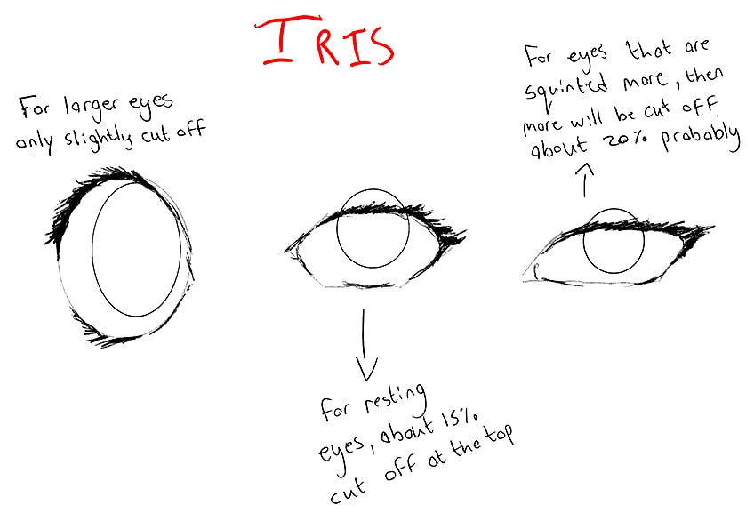 How to Draw Manga Eyes (Man / Both Eyes)