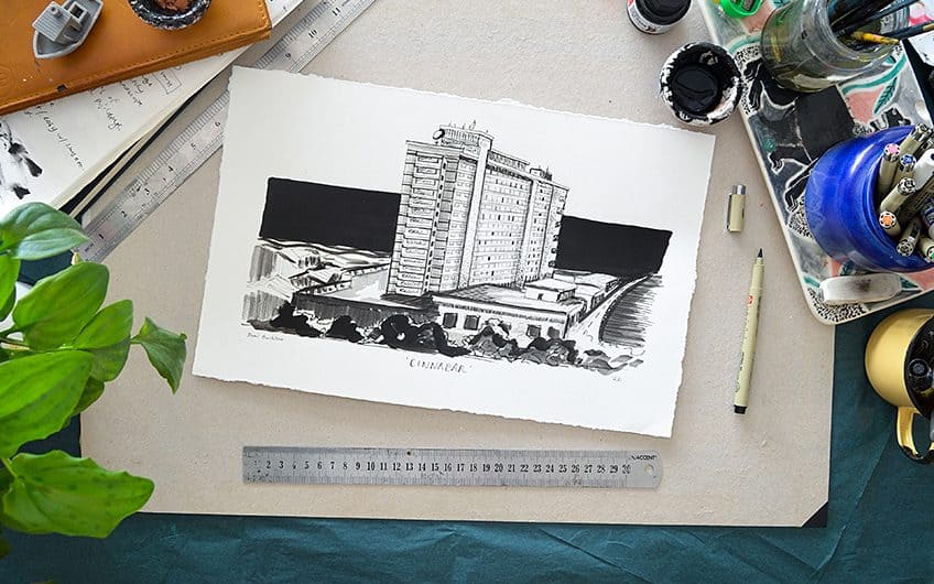 how to draw a skyscraper