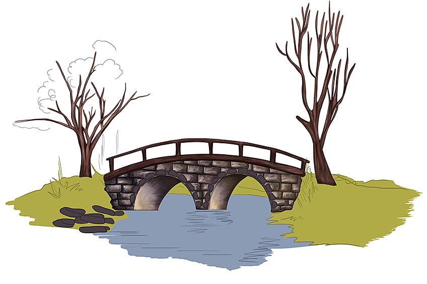 Bridge Drawing Step 11