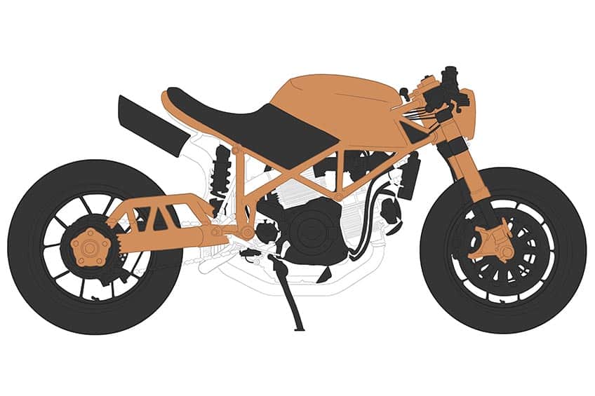 Motorcycle Drawing 09