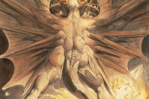 Great Red Dragon And The Woman Clothed In Sun William Blake The Great Red Dragon And The Woman Clothed In Sun By William Blake 610x406