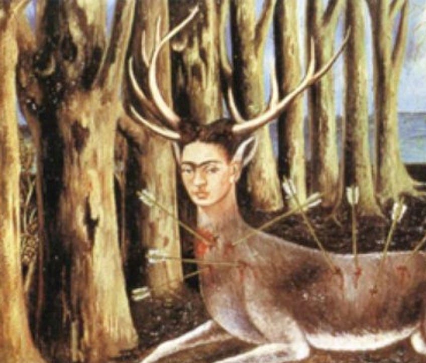 The Wounded Deer Painting Shape