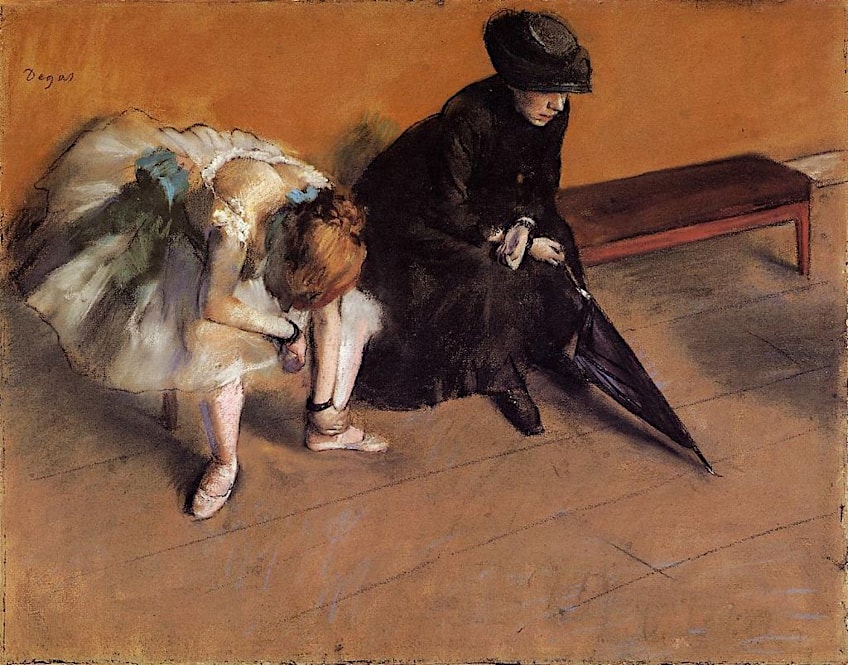 Waiting by Edgar Degas