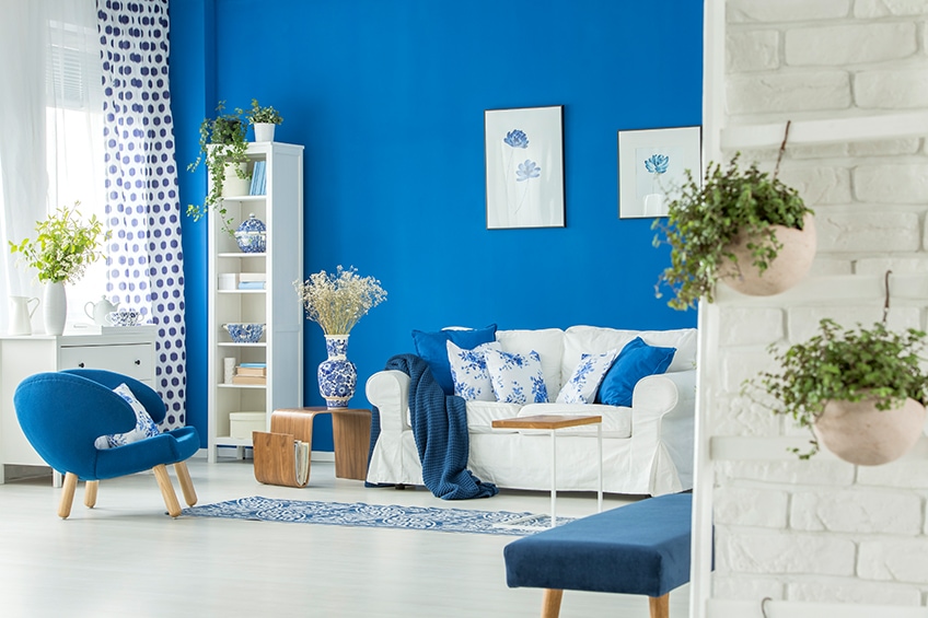 azure blue interior design