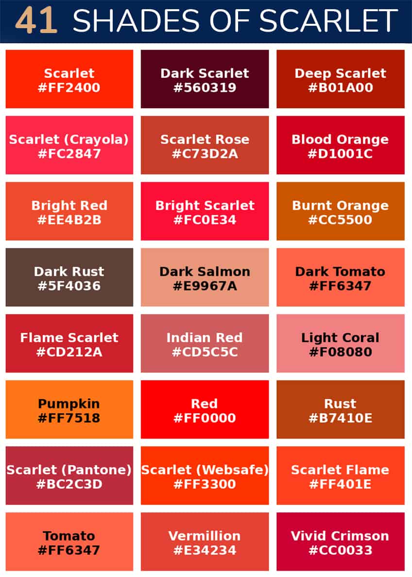 scarlet red Color Palette