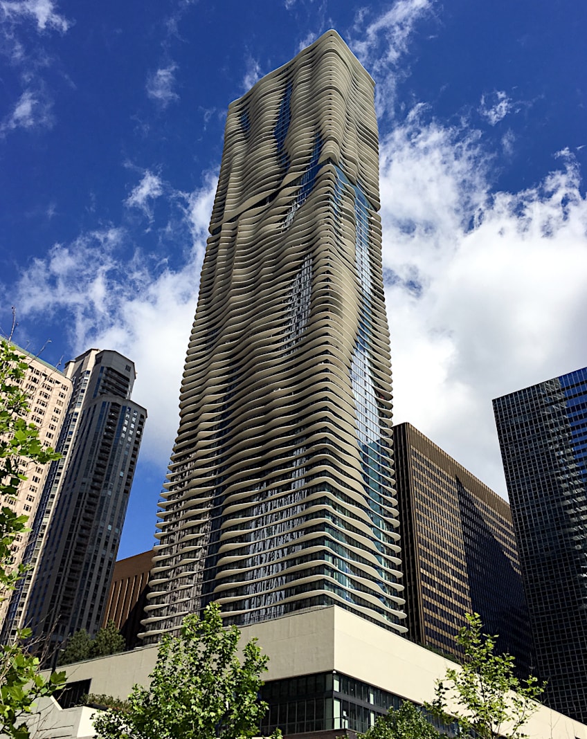 Famous Aqua Tower Chicago