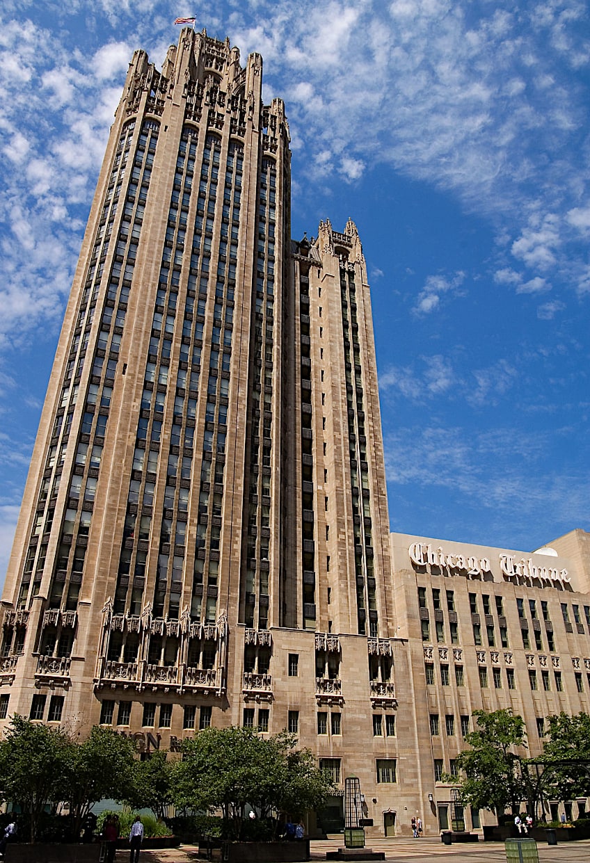 Famous Chicago Tribune Building