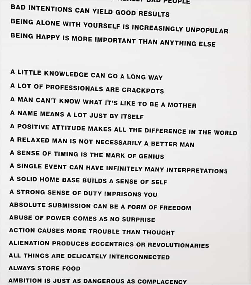 Jenny Holzer - Sagacious Transformer of Text into Art