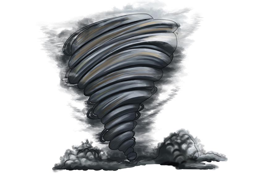 Realistic Tornado Drawing 11