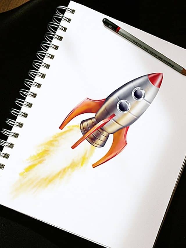 Rocket Drawing – How to Draw an Easy Rocket Ship!