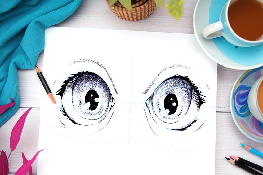 basic eye design- simple cartoon/anime mouth