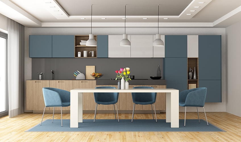 slate blue kitchen