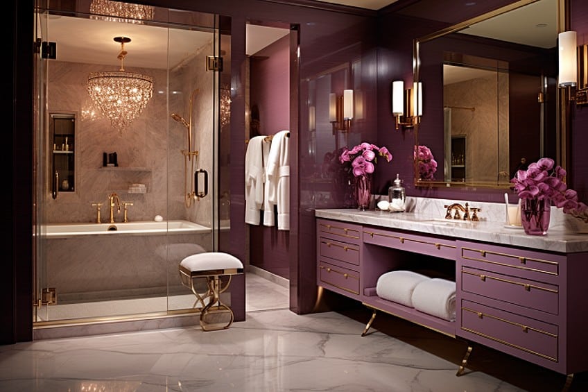 Champagne Accent Colors for Purple
