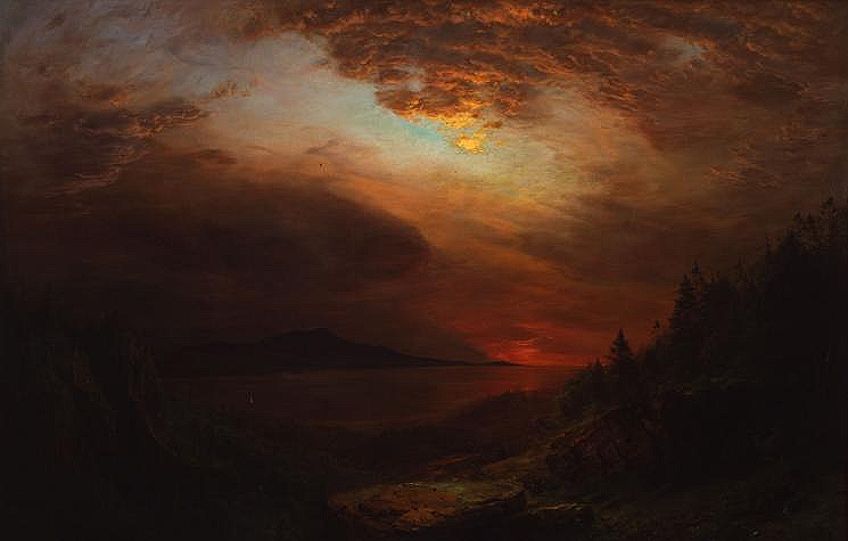 Dark Painting of a Sunset