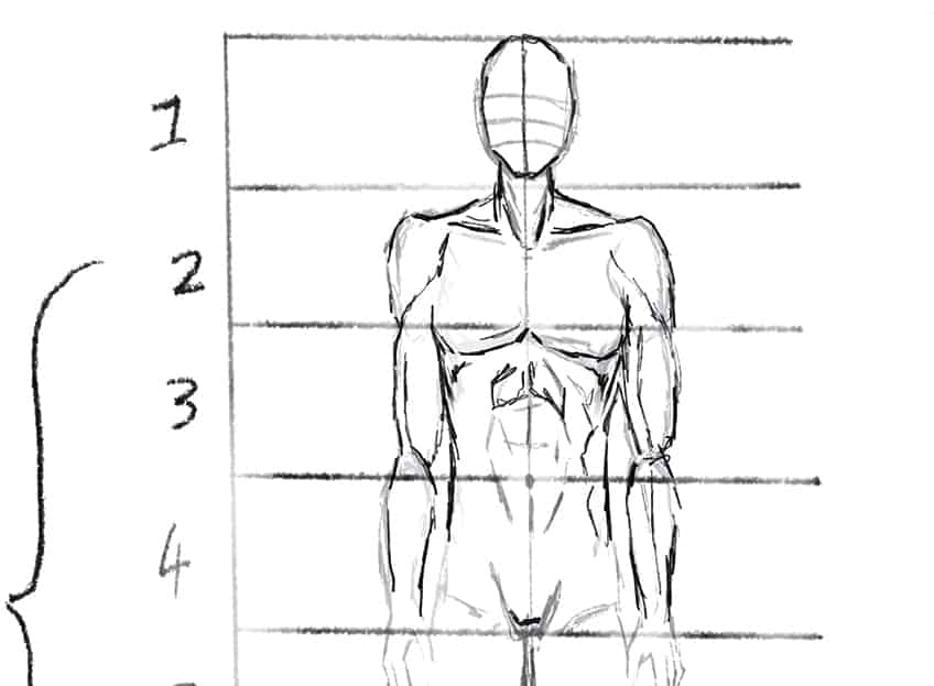 2023 Anime male body poses sketch a 