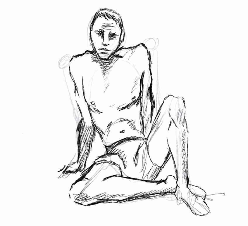 Male Pose - Sitting 01 - CLIP STUDIO ASSETS