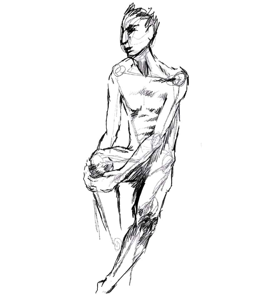 Body Reference Drawing: Guy Drawing Poses