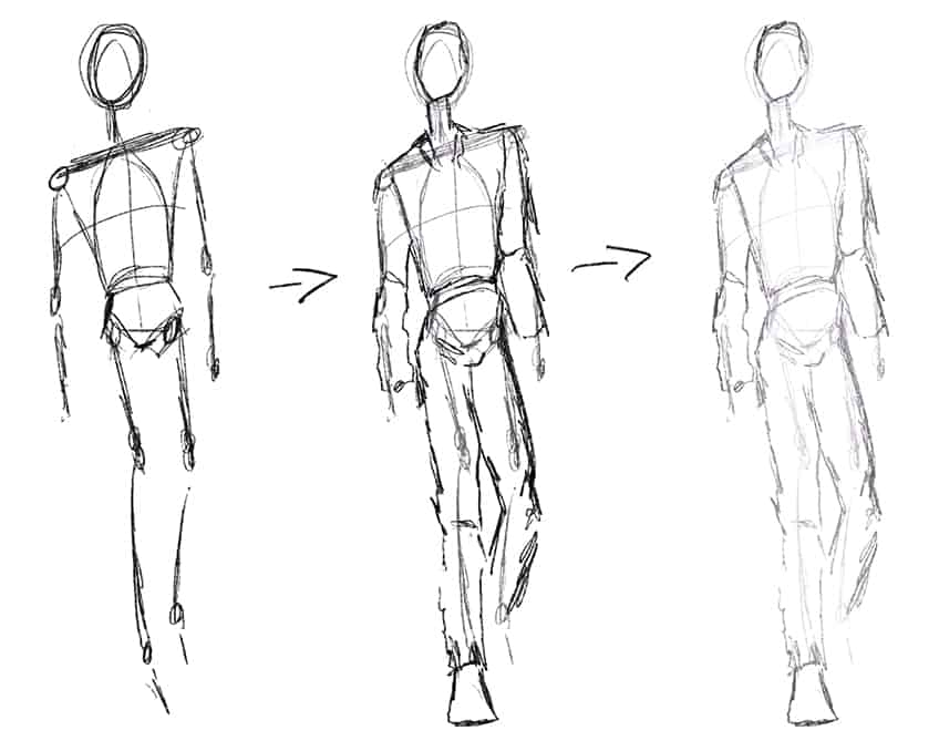 Figure drawing pose of male figure drawing standing and hands empty   Figurosity