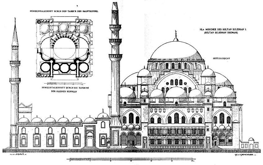 Suleymaniye Mosque Architectural Plan