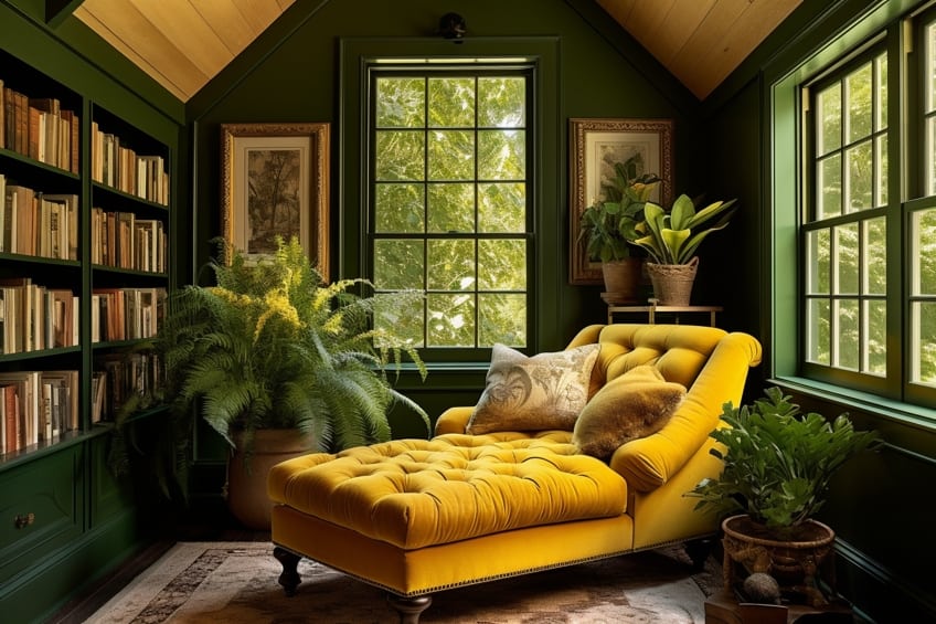 Yellow and Forrest Green
