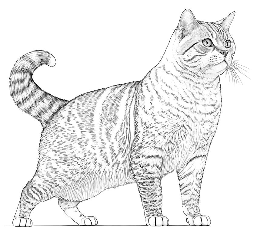 american shorthair cat coloring sheet