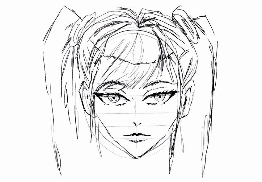 anime hair drawing 11