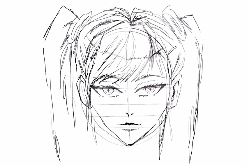 anime hair drawing 12