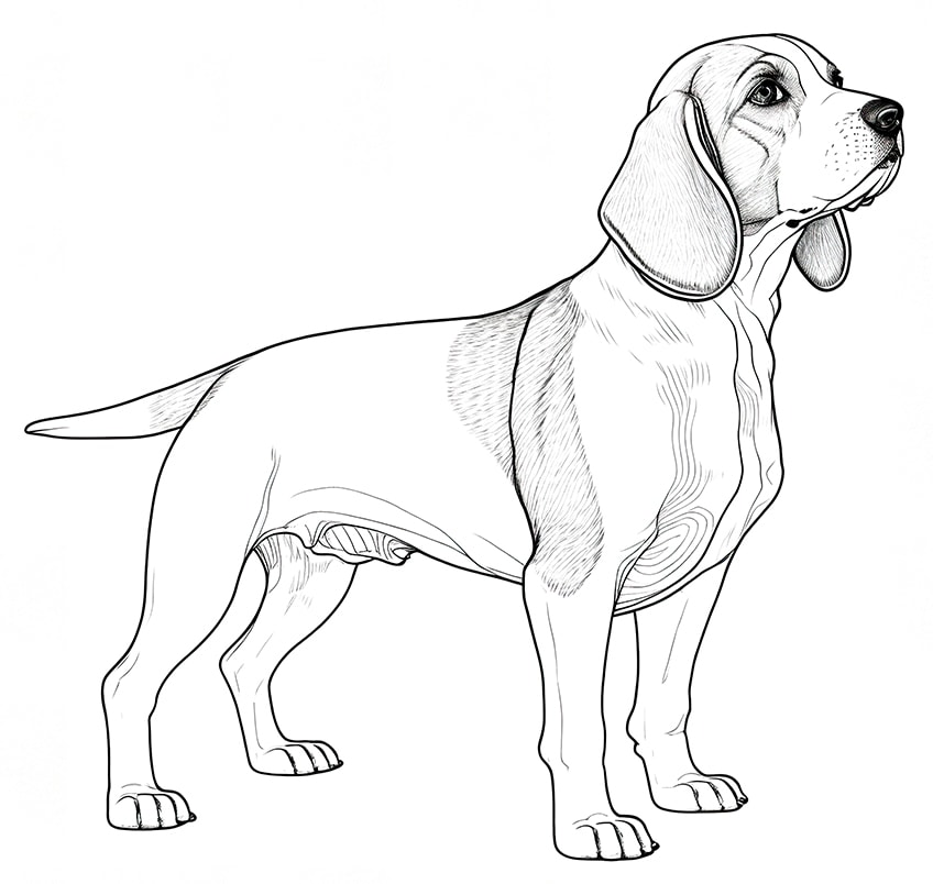 beagle coloring page