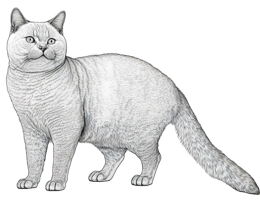 british shorthair cat coloring page