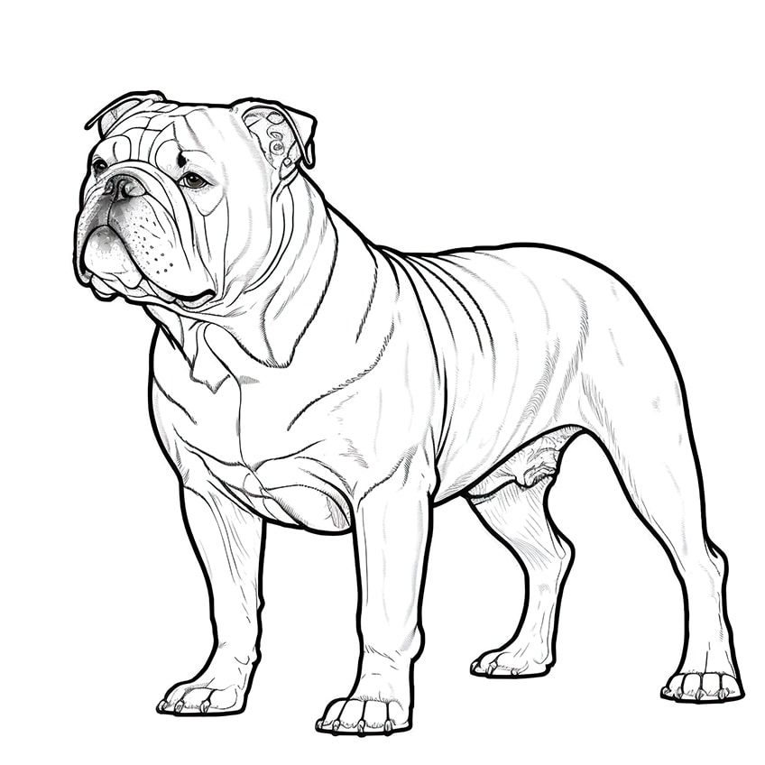 bulldog coloring sheet 