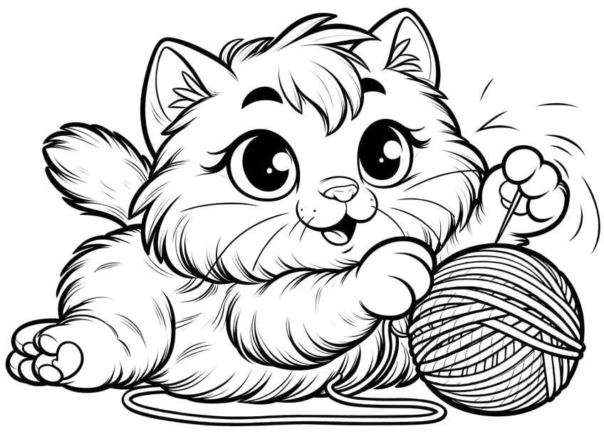 cat coloring page 01