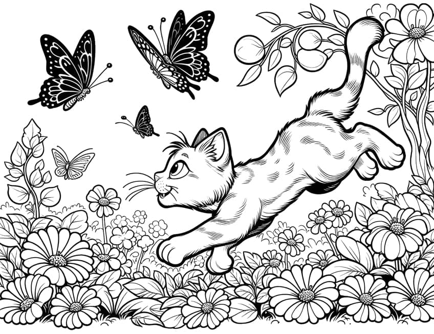 cat coloring page 03