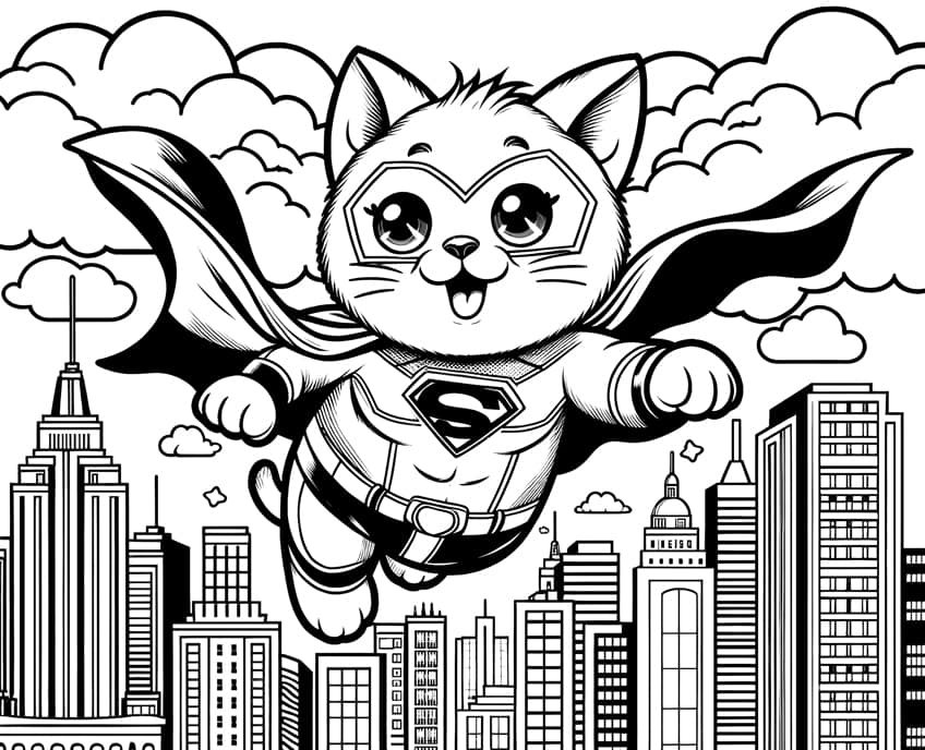 cat coloring page 04