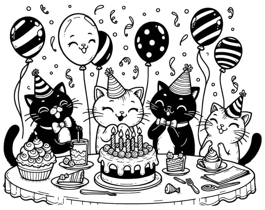 cat coloring page 05