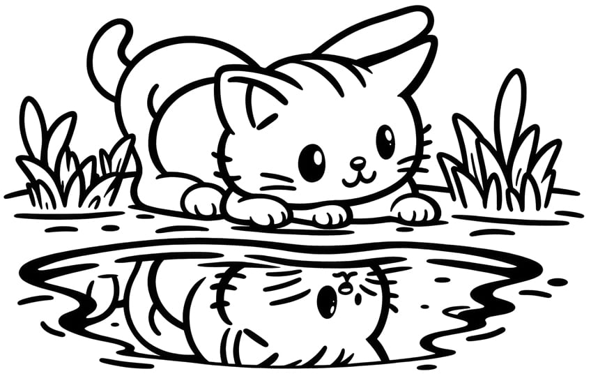 cat coloring page 09