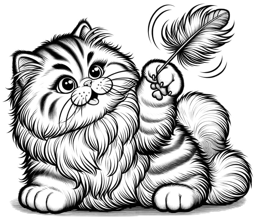 cat coloring page 12