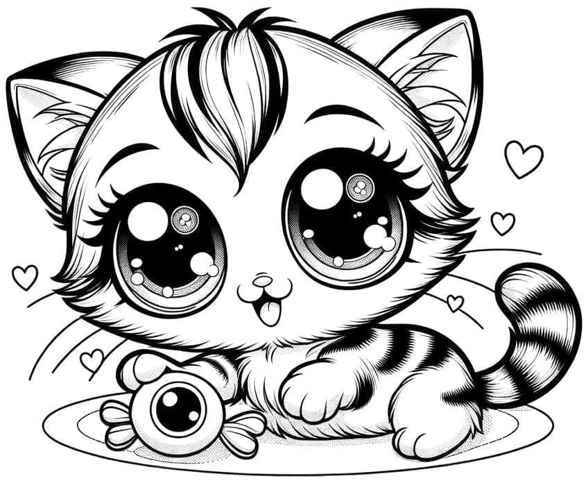 cat coloring page 15