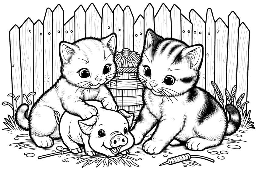cat coloring page 20