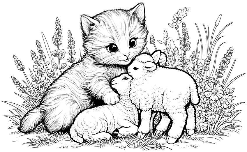 cat coloring page 21