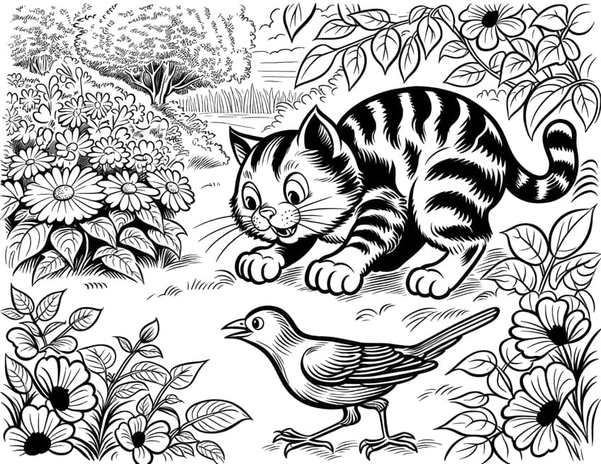 cat coloring page 23