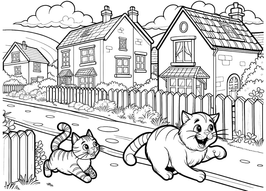 cat coloring page 24