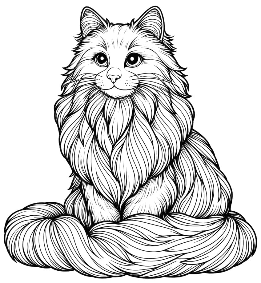 cat coloring page 30