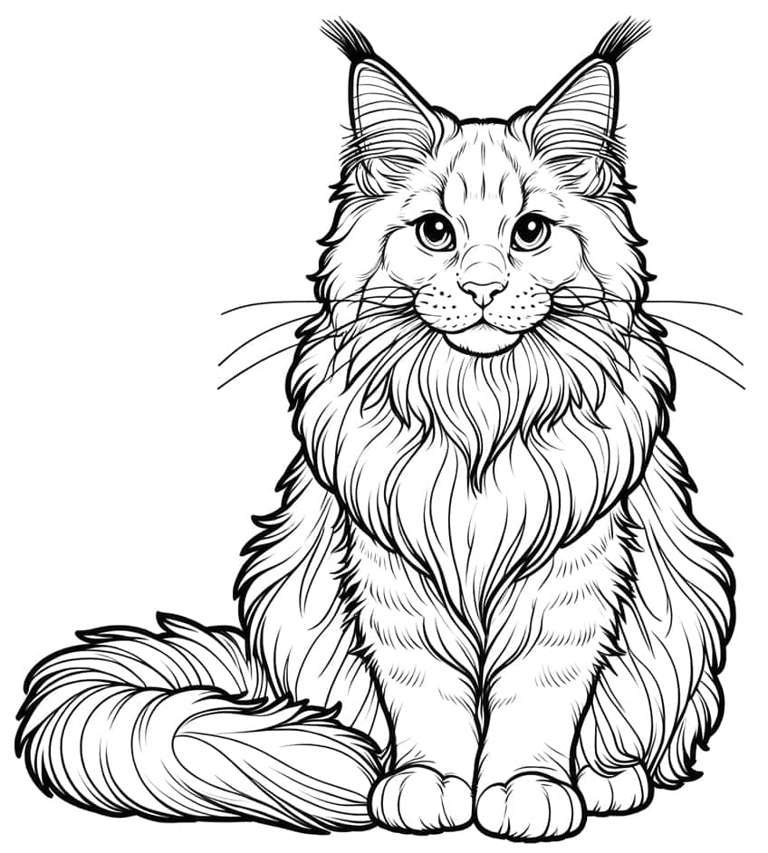cat coloring page 35